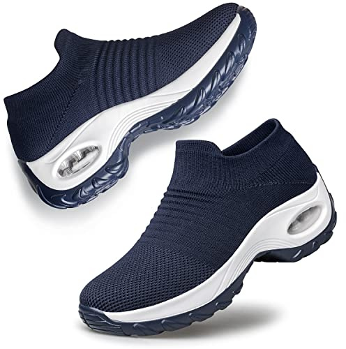 Raoendis Zapatillas deportivas para mujer para caminar, de malla, ligeras, cómodas, ortopédicas, con cojín de aire