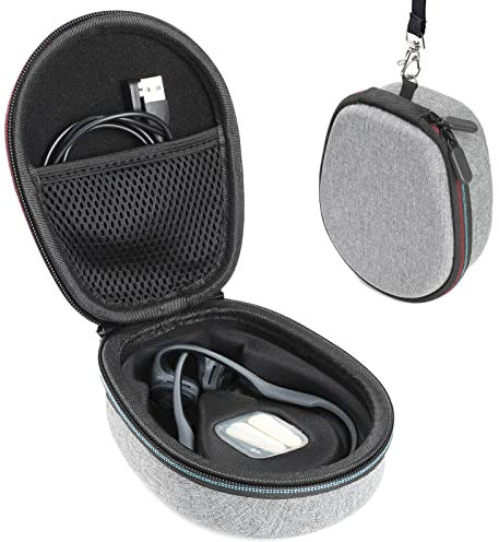 Joogee Hard Case Compatible with AfterShokz Trekz Air/Aeropex/Titanium Mini Open Ear Wireless Bone Conduction Headphones AS650 / AS800, Storage Case for Headphones and Charging Cable, Gray(Case Only)