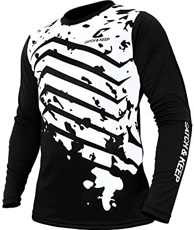 CATCH & KEEP Torwarttrikot White Protection I Torwarttrikot Herren & Damen I Torwarttrikot Kinder mit Polsterungen an den Ellbogen I Atmungsaktives Material I Gr. XXL