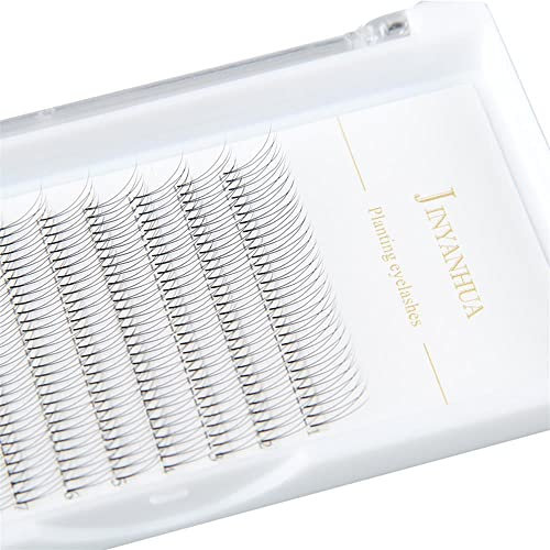 2d/3d/4d/5d Curl Extensions de cils Cils en éventail préfabriqués Tige courte 0,10 mm d'épaisseur C/D Curl 8-14 mm Extensions de cils en éventail super doux(10mm, 2D-0.10-C Tige courte)