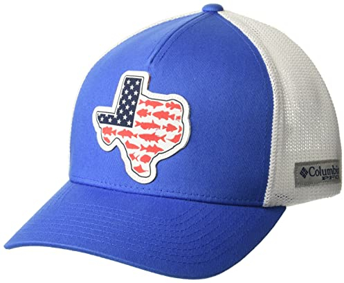 Columbia Unisex-Erwachsene PFG Statetriot Mesh Ball Cap, Vivid Blue/Tx Patch, Small-Medium