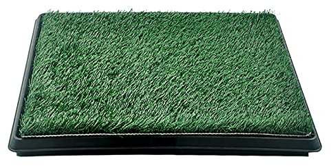 JinKeHong Hundegrasmatte mit Tablett, Kunstrasen Patch Badezimmermatte und waschbare Windelunterlage, spritzwassergeschützt und leicht zu reinigen, Hundegras Bettpfanne für Outdoor oder Wohnung