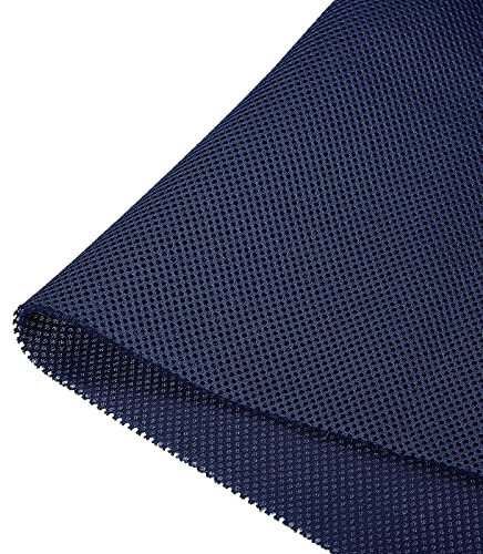 sourcing map Speaker Grill Cloth 40 x 55 Inch Stereo Mesh Fabric Protective Dustproof Cloth for Home Speaker Repair Navy Blue