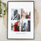 London Geschenk Holzbild - Foto Geschenk - personalisierbar zum Hinstellen/Aufhängen opt. beleuchtet London Souvenir, London Deko, London Urlaub, London Geschenke - personalisierte Geschenke