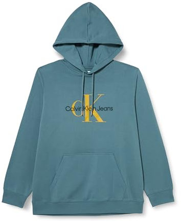 Calvin Klein Jeans Seasonal Monologo Regular Hoodie J30j320805 Sudadera con Capucha, Azul (Goblin Blue), S Hombre