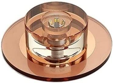 XCC Downlight Couloir Lumière Allée Lumière Creative Cristal Downlight LED Encastré Entrée Foyer Foyer Lumière Projecteur (Color : Brown, Size : Tricolor Light)