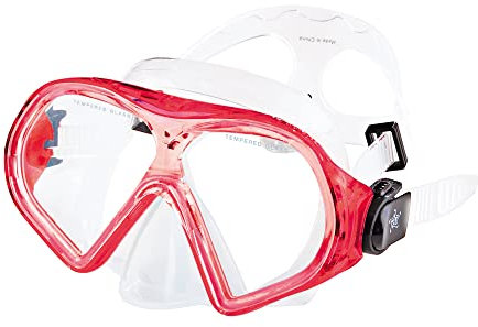 Maschera sub in silicone POSEIDON Sr RED diving mask