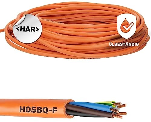 10 Meter Lapp 0013611 ÖLFLEX 550 P / H05BQ-F 3x1 mm² Anschlusskabel mit Schutzleiter I für Baumaschinen, Elektro Handgeräte und Landwirtschaftstechnik I PUR Anschlussleitung 3G1 mm2 orange