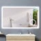 Acezanble Badspiegel mit Beleuchtung 160x80cm,LED Spiegel mit Uhr Touch Beschlagfrei 3-Fach Schminkspiegel,Badspiegel 3 Lichtfarbe Dimmbar mit Memory,Energiesparend Wandspiegel Lichtspiegel