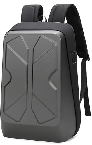 ZLGUBAY Zaino da lavoro rigido da 15,6 pollici, zaino per laptop da uomo, con porta di ricarica USB, grande capacità, impermeabile, zaino da viaggio, zaino da gioco