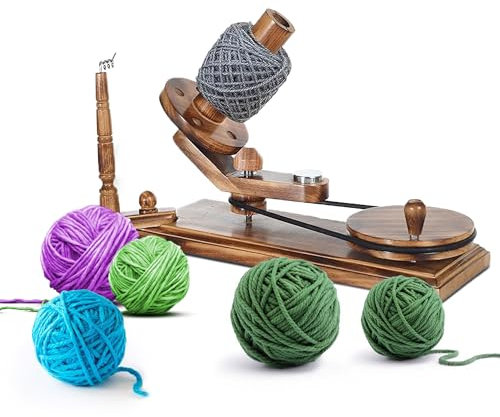 Winds Garnknäuel aus Holz, 227 - 340 g, zum Häkeln und Stricken, langlebiges und glattes Garnwickel-Set, bestes Geschenk für Häkelliebhaber (antiker Strandholzwickler)