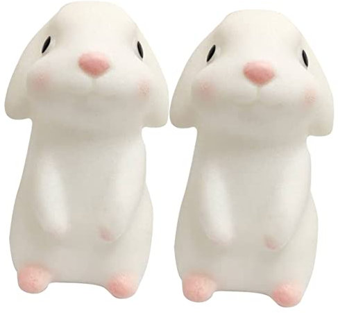 OSALADI 2st Kawaii Nachtlichter Hase Nachtlampe Kaninchen-nachtlicht Led-häschen-nachtlicht Lampen Kleine Lampe Lichterketten Für Die Wand Kawaii Lampe Augenschutz Vinyl Geschenk Kind