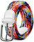 LAKIDAY Flechtgürtel aus Stoff, Elastischer Stretchgürtel für Damen und Herren Regenbogen 115 cm Hochwertig & Bequem Breite 3.5 cm