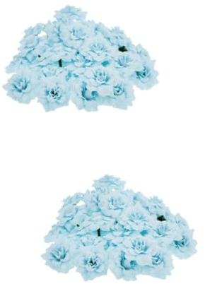 Cabilock 100 STK seidenblumen künstliche blüten rosenstrauß Handgemacht Haar zubehör ziernieten Blumenbasteln hochzeits garnische Sanft Blütenkopf Rosenkopf schmücken Braut Dekorationen
