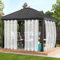 Qelus Lot de 2 rideaux d'extérieur résistants aux intempéries, avec œillets, transparents, coupe-vent, imperméables, protection solaire, pour pergola, balcon, terrasse, jardin, pavillon