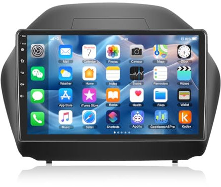 CAMECHO Android 13 Autoradio mit Navi für Hyundai IX35 2010-2015,10 Zoll Doppel Din Auto Radio Touch Display mit Bluetooth FM/RDS Mirror Link WiFi SWC+Rückfahrkamera