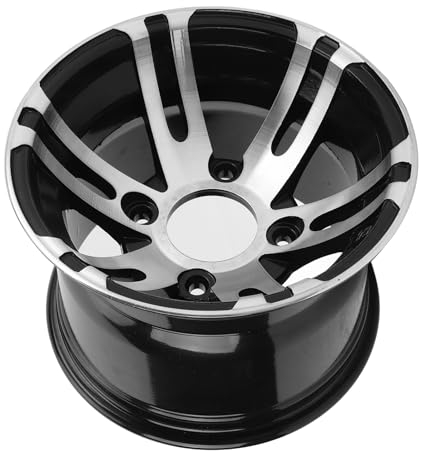 ATV-Felge, Hochfeste Aluminiumlegierungsfelge für DIY-ATVs, Go-Karts mit Einfacher Installation, Universell für Geländefahrzeuge, 10 Zoll (Hinterrad)