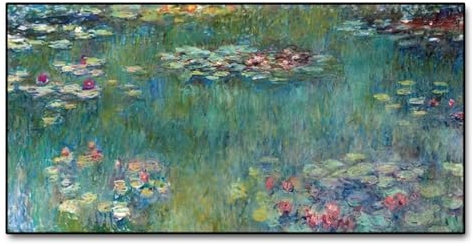 KQZVCU Claude Monet Wasser-Lotus-Leinwandgemälde, Reproduktion, impressionistischer Kunstdruck, Wandbilder für Heimdekoration, 70 x 140 cm, rahmenlos