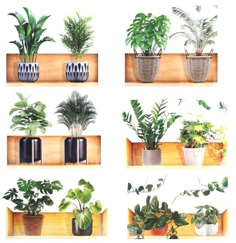 XCDMJ 3D Grüne Pflanze Wandtattoo,Entfernbarer PVC Bonsai Wandaufkleber,Wandtattoo für Wohnzimmer,Blumen Topfpflanze Wandaufkleber,Blumen Topfpflanze Wandaufkleber für Küche Büro Wanddeko