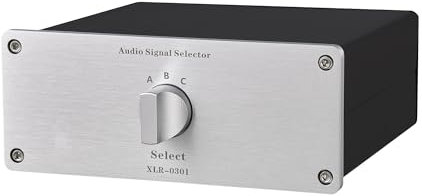 1 zu 3 (1 in 3 Out) XLR-Audioschalter, symmetrischer Audio-Signalwahl-Konverter, 3-Wege-Stereo, passiver Audio-Switcher, Audio-Auswahlschalter für Balance (XLR 1-3)