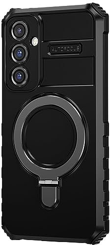 GUANBBD - Case for Samsung Galaxy S23 Ultra/S23 Plus/S23 Slim Case with Support for Wireless Charging and Hidden Stand Magnetic Shockproof Case (Black, S23plus)