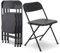Raburg Klappstuhl 4er-Set, Campingstuhl, Gartenstuhl, Gästestuhl-Set zum Klappen, Indoor & Outdoor, Belastbarkeit 110 kg, Metallgestell, Kunststoff, Jonas, Schwarz/Schwarz