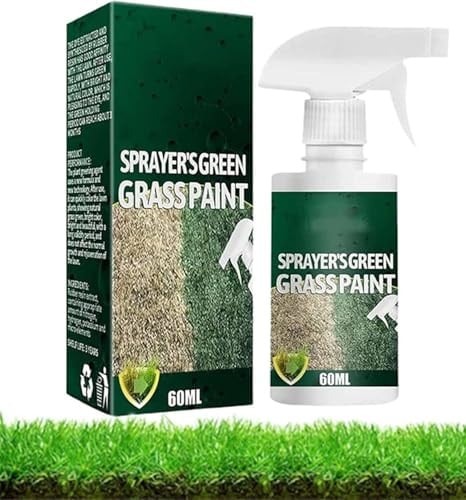 Vernice spray per prato verde da 60 ml, colorante per prato, vernice spray per prato verde, vernice spray per prato, vernice spray verde naturale per vernici per prato, ecologica e adatta agli animali