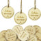 FloralGrace 30 Stücke Holz Geschenkanhänger Holzscheiben Holzdeko Streudeko Holzanhänger 4cm Rund Vintage Etiketten Tags Für Hochzeitsdeko DIY (Schön DASS DU DA BIST)