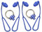 Gogogmee 2stücke Wasserdichter Nasenclip Und Ohrstöpsel Für Junge Mädchen Und Erwachsene Blau Bequem Und Sicher Für Schwimmen Und Wassersport Schützend Und Einfach Zu Verwenden