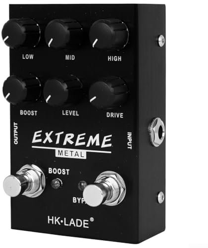 Distortion Guitar Pedal, 10section EQ Electric Effects Pedal Metal Overload Overdrive Distortion Effector