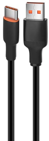 Ubxvamm Cable de datos de silicona de 120 W 6 A USB tipo C para cargar cable de carga USB para coche