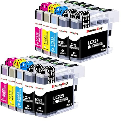 HenceBuy LC223 Druckerpatronen Kompatibel für Brother LC-223 LC 223 XL Patronen für DCP-J4120DW MFC-J4420DW J4620DW J4625DW J480DW J5320DW J5620DW J5625DW J5720DW J680DW J880DW DCP-J562DW (10-Pack)