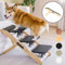 Hundetreppe für Bett & Sofa 2-in-1 Hundetreppe/Rampe - höhenverstellbare Hunderampe für Couch 18-50 cm - Hundetreppe für kleine Hunde - leicht zu bewegen Haustiertreppe mit Absatzplattform, Natur