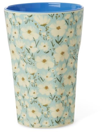 Rice Melamin Becher Groß - Sommer Blumen Print - Kinderbecher Campingbecher Campinggeschirr Trinkbecher Melamingeschirr Bruchsicher BPA-frei 400ml