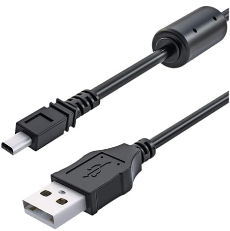 Cable de Carga 150cm Cable de Datos USB compatible con Nikon UC-E6, UC-E16, UC-E17, UC-E23 D3300 D750 D5300 D7200 D3200, Coolpix L340 L32 L22 / Fuji Panasonic Olympus Sony