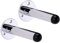 HANDLEZONE® 2 Pack 115mm Extra Long/Extended Projecting Skirting Or Wall Mounted Door Stops, Rubber Buffer Stopper - Polished Chrome