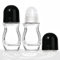 Refillable Glass Empty Roller Ball Bottle Deodorant with Plastic Roller Ball, Roll On Bottles Containers Leak Proof Massage Roller Ball Bottles with Cap For Essential Oils Perfume Cosmetic (2PCS 30ML)