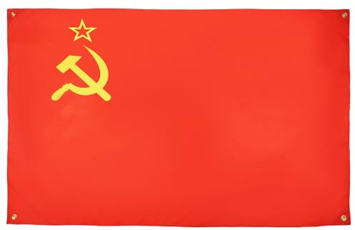AZ FLAG Bandera URSS 150x90 cm con 4 ojales, Pabellón Comunista para balcón o pared