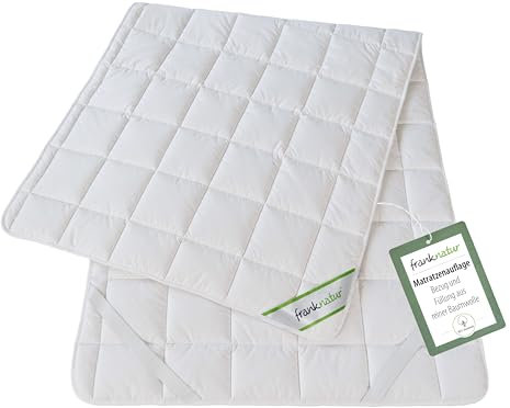 franknatur Unterbett 180x200 Baumwolle Matratzenauflage atmungsaktive Bettauflage waschbar