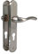 Amig - Door Handles with Steel Plate | Lena | 238 x 40 mm | Key 85 mm | Elegant and Simple Design | Steel Silver matt