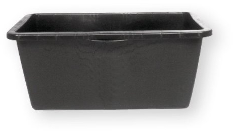 Bergin Mörtelkasten, schwarz, 90 Liter, mit Griffmulden