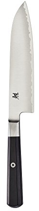 Miyabi Koh Couteau Santoku japonais à bord fin, 14 cm, petit couteau de cuisine, manche octogonal en bois de pakka, lame aiguisée à la main avec bord Katana, fabriqué à la main à Seki, Japon