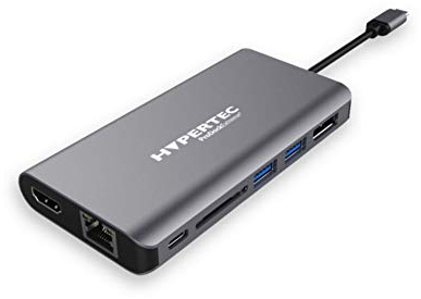 Hypertec ProDockExtreme - Universal USB-C Dock with HDMI; DisplayPort Dual Screen; USB 3.0; Gigabit Ethernet; SD Reader; 3.5mm Audio & 100W Power Delivery
