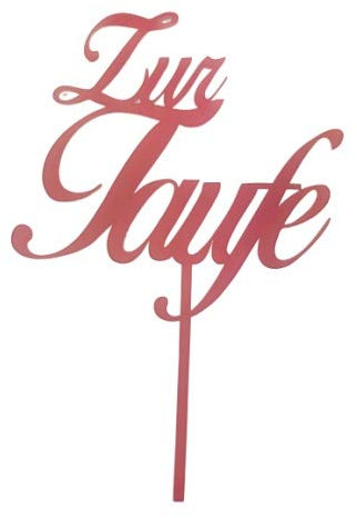 Cake-Topper Zur Taufe rosa