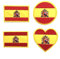 Parche Bandera España,Termo Adhesivo, 4 unidades