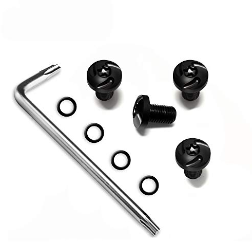 1911 Griffschrauben, 4 O-Ringe, T10 Torx Schlüssel, Fancy Black 1911 Schrauben