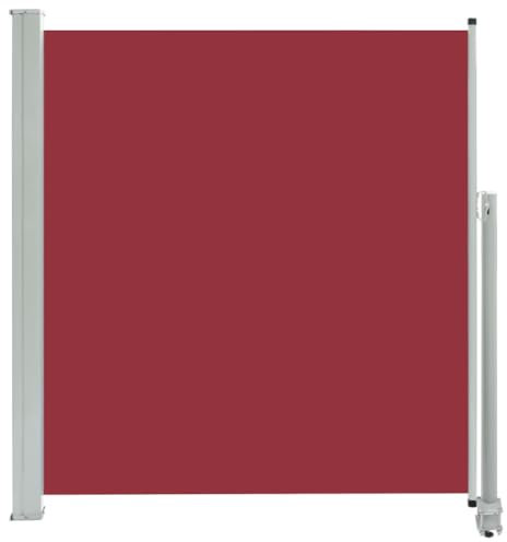 vidaXL Seitenmarkise Ausziehbar Sonnenschutz Sichtschutz Windschutz Seitenrollo Markise Seitenwandmarkise Balkon Garten Terrasse 140x300cm Rot