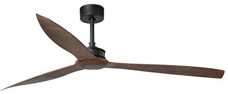 FARO Ventiladorde techoFaro Barcelona33430WP JUSTFAN Smart fannegro mate/madera nogal oscuro