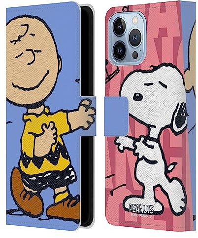 Head Case Designs Offizielle Zugelassen Peanuts Snoopy & Charlie Halbzeiten Und Gelächter Leder Brieftaschen Handyhülle Hülle Huelle kompatibel mit Apple iPhone 13 Pro Max
