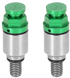 Motoforti 2 Stücke M5 x 0,8 Motorrad-Schraube Gabel-Entlüftungsventil für Honda für Yamaha für Suzuki für Kawasaki Grün